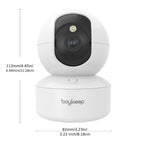 2 unidades BoyKeep Cámara Inteligente WiFi 5g/2.4ghz, Monitor de Seguridad Interior de Alta Definición, Cámara de Seguridad Especial para Mascotas, Vigilancia Panorámica 360°, Visión Nocturna, Llamadas Bidireccionales, Almacenamiento en la Nube