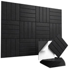 Pegatinas de pared, paneles autoadhesivos insonorizantes para pared, paneles de espuma insonorizantes de alto rendimiento para estudio de grabación, 12 piezas en un paquete, que cubren un área de 11.6 pies cuadrados, aptos para oficinas, estudios de graba