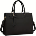 Bolso de Mano y Maletín para Portátil Grande de 39.62 cm para Mujeres Dakuly - Bolso de Trabajo Elegante con Correa Desmontable, Herrajes de Un Solo Tono, Bolsillo Acolchado para Tableta/Portátil - Bolso de Negocios Profesional para Abogados, Oficina, Via