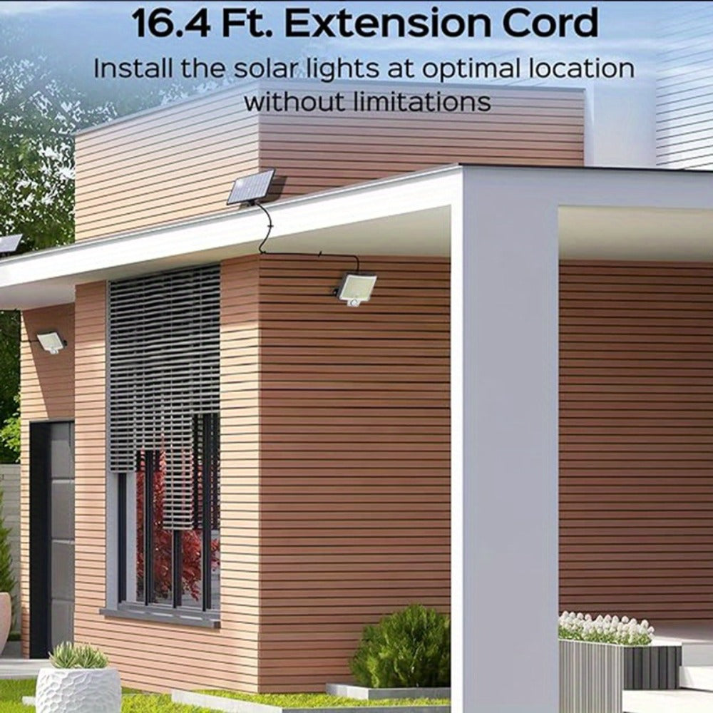 Luces solares LED para exterior 2 piezas | Jardín, pared y seguridad exterior