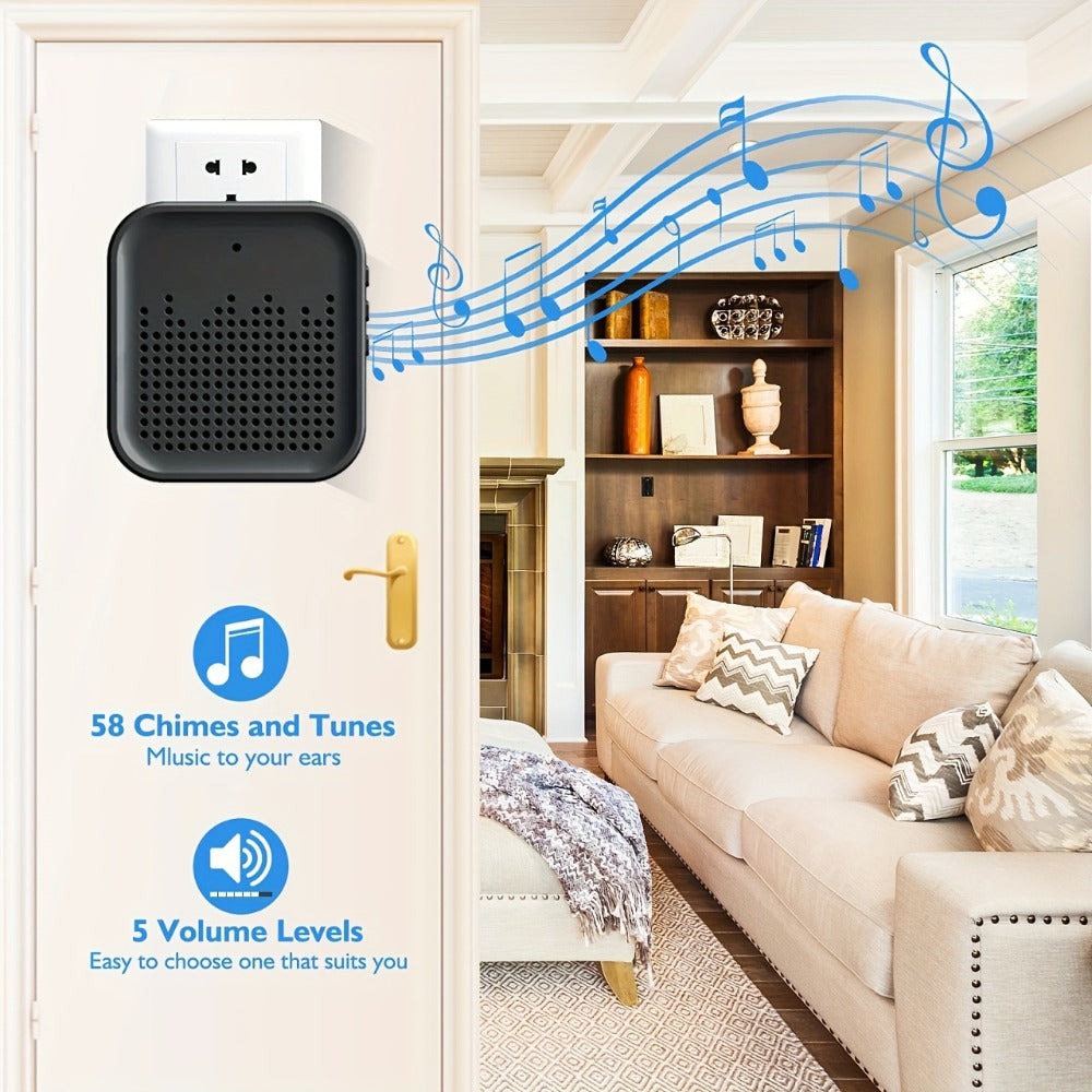 Cámara de Timbre WiFi Inalámbrica con Audio Bidireccional - Resolución HD, Timbre Visual WiFi con Cámara, Timbre Inteligente Inalámbrico Visual - Cámara de Timbre WiFi para Puerta, Visión Nocturna, Cambiador de Voz, Grabación de Fotos y Vídeos, Batería de