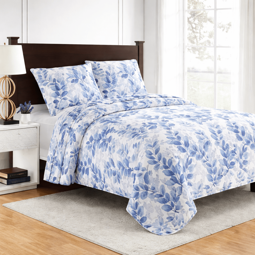 Colcha Bouti Verano Estampada Reversible – Microfibra Suave y Duradera, Antiárrugas, Secado Rápido, Ligera para Cama Individual 90 y Doble – Sin Fundas de Almohada