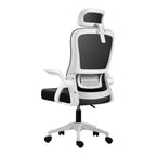 Silla de Oficina, para Gaming, Escritorio Ergonmica con Reposacabezas, Ajustable y con Soporte Lumbar Respaldo de Malla Transpirable Reposabrazos Abatibles de 90 Giratoria 360 (SF168-001)
