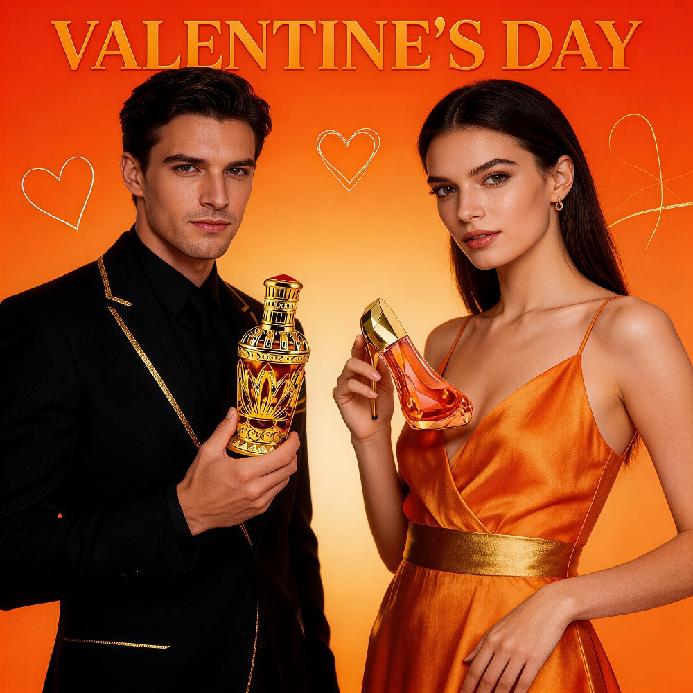 Set de regalo de perfume de 2 piezas para hombre y mujer | Perfume EDP para hombre de 90 ml con aroma oceánico amaderado a sándalo + Perfume para mujer de 30 ml con aroma picante floral afrutado Tacón Alto | Duradero, perfecto para el Día de San Valentín