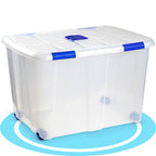 Caja Almacenamiento plástico para Guardar y Ordenar Juguetes, Libros, Documentos, Ropa, Mantas. Cierre Hermético, Gran Capacidad y Resistencia - Dekohome
