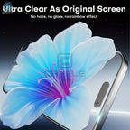 5 protectores de pantalla de vidrio templado HD blanco para Apple Serie 17, extremo brillante, dureza 9H, resistente a rayones, instalación sin burbujas, compatible con fundas de teléfono - Se adapta a 11/12/13/14/15/16/17 Pro Max, película protectora HD