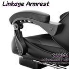 Silla de gaming ergonómica, silla de oficina con altura y respaldo ajustables, silla de oficina para computadora con soporte lumbar, reposapiés y reposacabezas, silla de gaming giratoria 360° con reposabrazos articulados