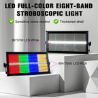 POLET 200W LEDRGBW 4 en 1 luz estroboscópica con partición 8+8 blanca 8000K DMX512 superbrillante para DJ, lavado, bodas, bar, efectos de iluminación escénica estroboscópica para fiestas, clubes y espectáculos