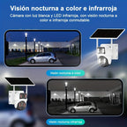 Cámara de Seguridad Exterior con Energía Solar, Tarjeta SIM y 4G LTE - Lente Dual HD 8MP, Zoom 10x, Detección de Movimiento/Humanos, Comunicación Bidireccional, Visión Nocturna a Color, para Vigilancia en el Hogar (No)