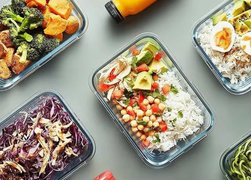 Recipientes de Cristal para Alimentos, para Comida Hermetico, Apto para lavavajillas, Congelador, Microondas, sin BPA - Marca Quttin