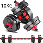 Mancuernas ajustables de 10/15/20/30/40 kg, juego de pesas multiusos con barras rectas y mangos antideslizantes, pesas ajustables para culturismo y fitness en el gimnasio en casa.