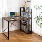 Escritorio - Mesa de Ordenador con Estantes - Escritorio para PC - Oficina en Casa Industrial - 60X120X76/120