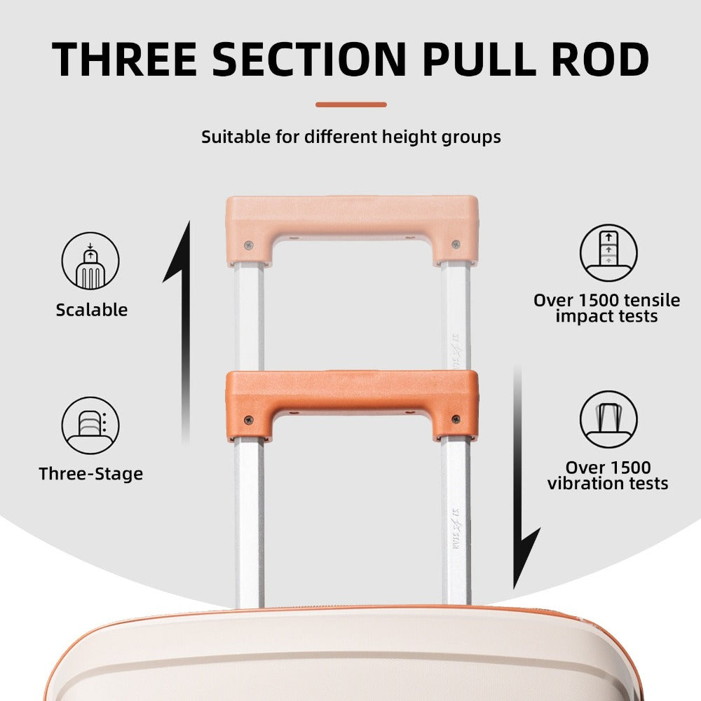 1 pieza de equipaje premium 100% PP | Tamaño de mano de 20", resistente a pisotones y no deformable, capacidad expandible, aprobado para el embarque | Disponible en varios colores: Rojo, Gris Oscuro, Gris Claro | Estilo de moda con asa telescópica y rueda