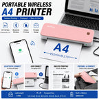 Impresora Térmica Portátil PeriPage para Viajes, Inalámbrica, Compatible con Papel Térmico de 8.5x11 (Carta US y A4), Papel para Tatuajes, Compatible con Teléfonos Android, IOS y Laptops