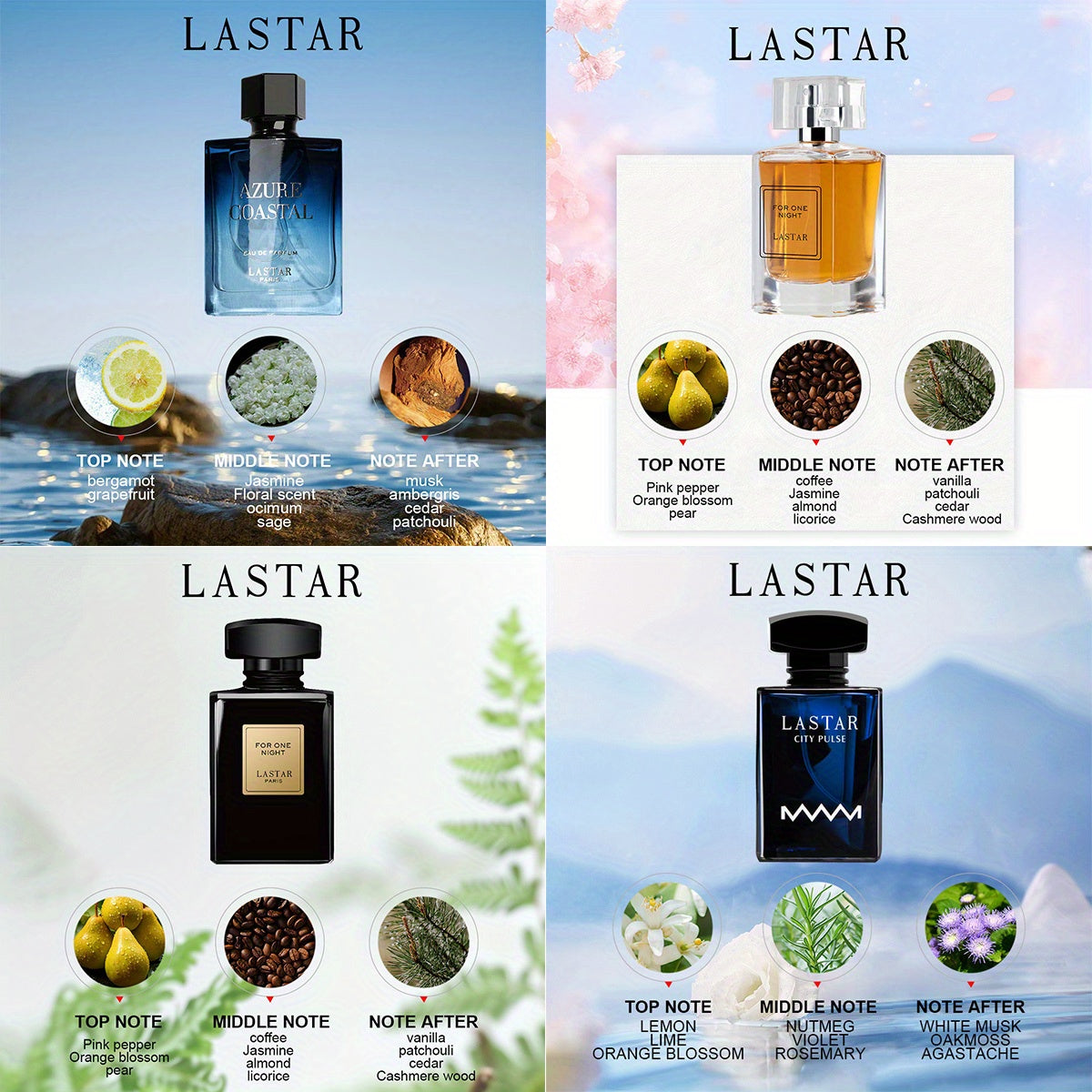 [4 Botellas] Fragancias para Hombre, Resuelve la Dificultad de Elección, Perfume de Feromonas, Muestra tu Encanto, Regalo de Perfume, Envuelto Individualmente, Perfecto para Citas y Viajes, Regalo de Cumpleaños para un Amigo / Regalo de San Valentín