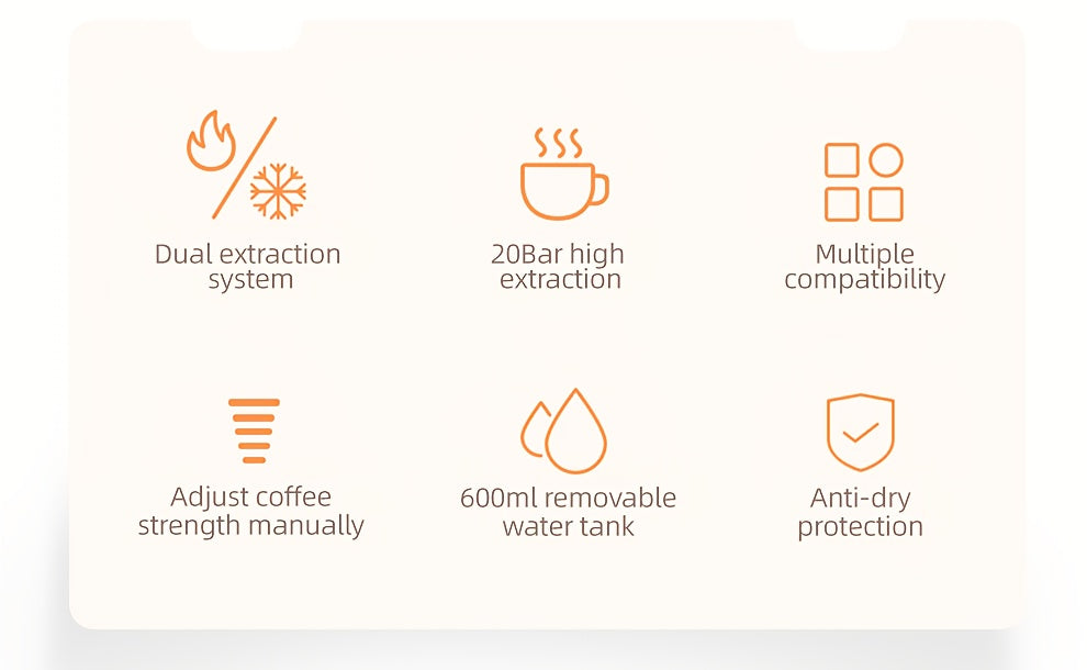 Cafeteras de cápsulas | Cafetera HiBREW 5 en 1 para cápsulas múltiples, café caliente/frío, DG Cappuccino Nes, para cápsulas pequeñas ESE Pod y