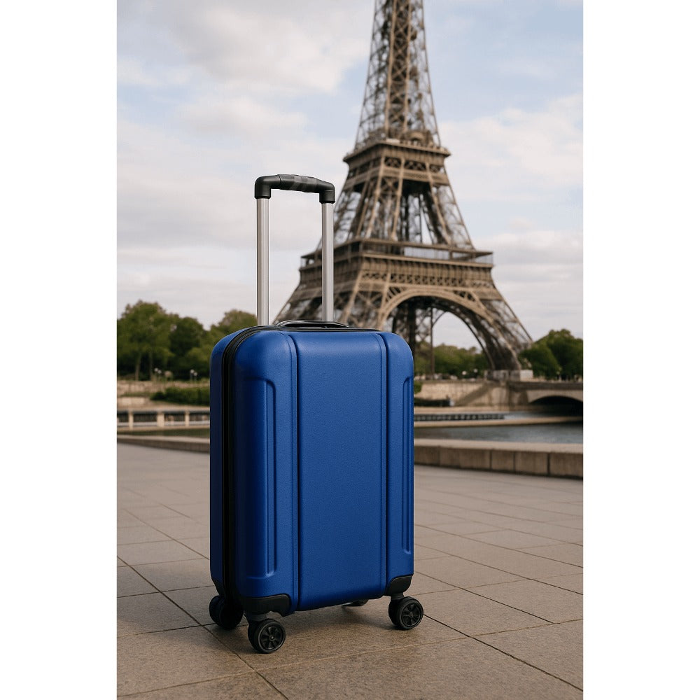 Maleta Avión Equipaje de Mano Viaje Cabina Trolley ABS Rígida 4 Ruedas Maleta de cabina rigida con asa telescopica 55x35x20CM