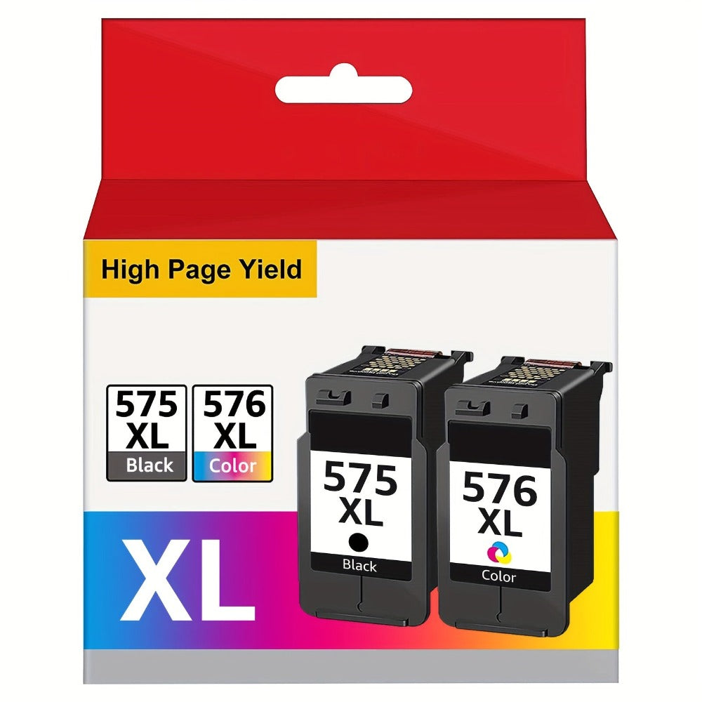 Cartuchos de tinta 575 XL 576 XL compatibles con Canon 575 576 Cartuchos de tinta para impresoras Negro y Color para Canon PIXMA TS3550i TR4750i TR4751i TS3551i Paquete de 2