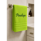 Toalla de baño personalizada con nombre, hermosamente bordado, toalla personalizada con nombre, toalla de baño
