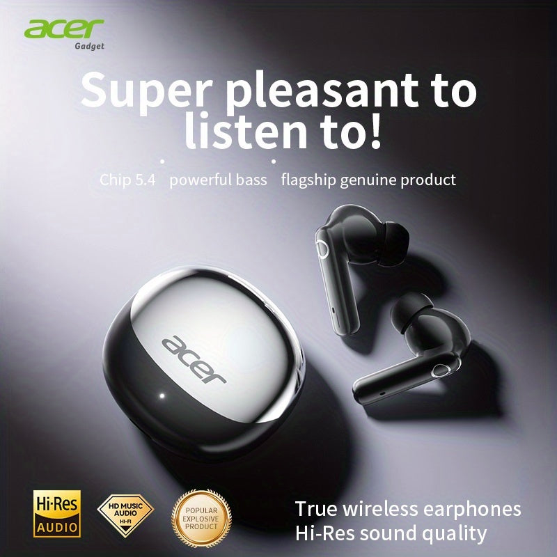 Auriculares Bluetooth | [Acer OHR546] Auriculares inalámbricos TWS: con cancelación de ruido para llamadas, deportes y correr, diseño