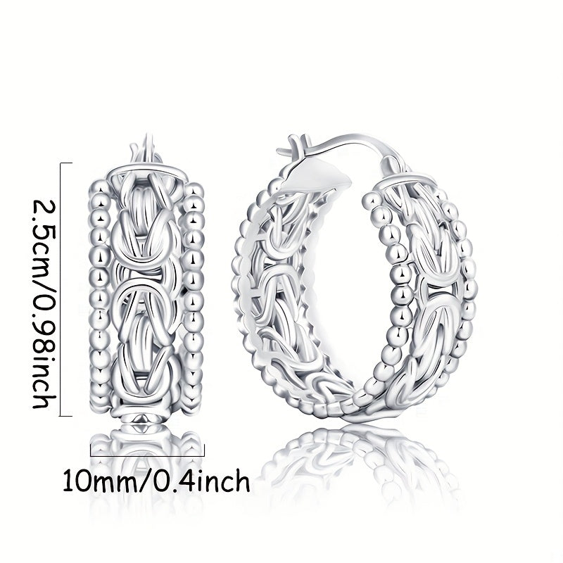 ARTPAGE Un Set de Aretes de Aro para Mujer Hechos de Plata 925, Elegantes y Sofisticados, Ideales para Diferentes Eventos, un Excelente Regalo para Mujeres, Ya sea para el Día de San Valentín, Cumpleaños, Día de la Madre o Navidad, Viene con una Caja de R
