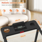 Cicloergo Plegable, Cicloergo 2 en 1, Cicloergo para Casa, Máquina de Correr y Caminar, Cicloergo Silencioso, Cicloergo Compacto, Altavoces Inalámbricos, Pantalla LED, Velocidad Ajustable, Motor de 2.0HP, Equipo de Gimnasio en Casa, Máquina de Correr Pleg