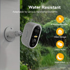 4pcs Cámara de Seguridad LaxiHub Inalámbrica para Exteriores, Resolución 1296P, Batería de 5200mAh, Almacenamiento en Nube/SD, Detección AI de Movimiento, Visión Nocturna a Color, Audio Bidireccional, Sin Tarjeta SD