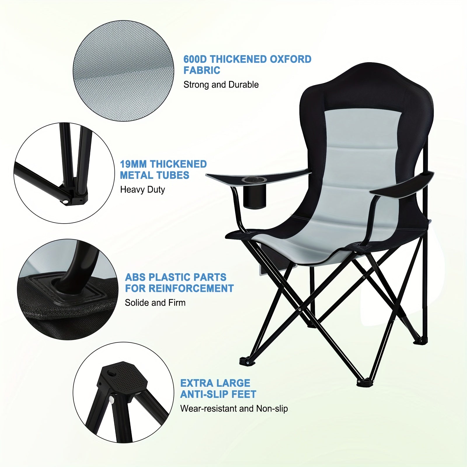 Silla plegable de exterior de 1/2 piezas, muebles de exterior para acampar y senderismo, suministros de ocio al aire libre, silla de pesca y camping reforzada y ligera (opcional para una o dos personas), portavasos doble con espacio de almacenamiento + bo