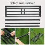 Rastrillo Nivelador de Césped Manual 76 X 25 Cm, Espátula para Césped de Jardín, Herramienta de Rastrillo de Arena Sin Esfuerzo con Mango de 229 Cm, Rastrillo para Jardín, Campo de Golf (Verde: 25*74.5*190cm; Plata: 35*75*190cm; Plata: 24.5*42.5*191cm Neg