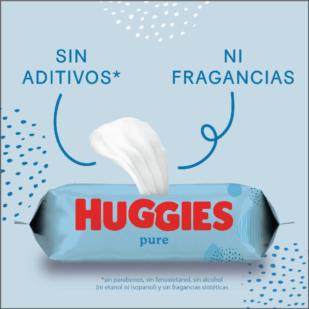 Toallitas Huggies Aqua Pure para Bebé - 99% Agua - 560 toallitas - PACK Especial 10 x 56 Toallitas Aqua Pure Huggies
