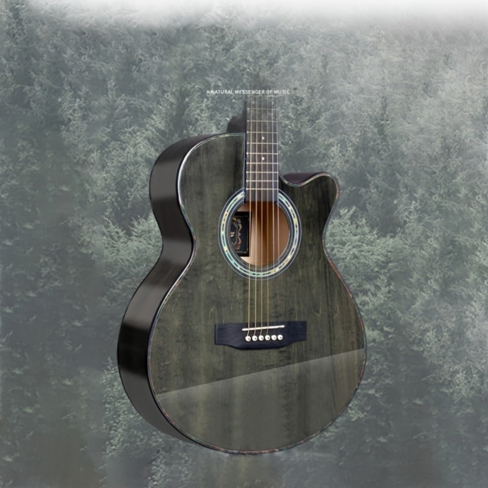 Guitarra Folk Brillante de 40 Pulgadas, Ideal para Novatos, Adultos Principiantes, una Herramienta de Práctica y una Guitarra Acústica Fácil de Usar para Estudiantes