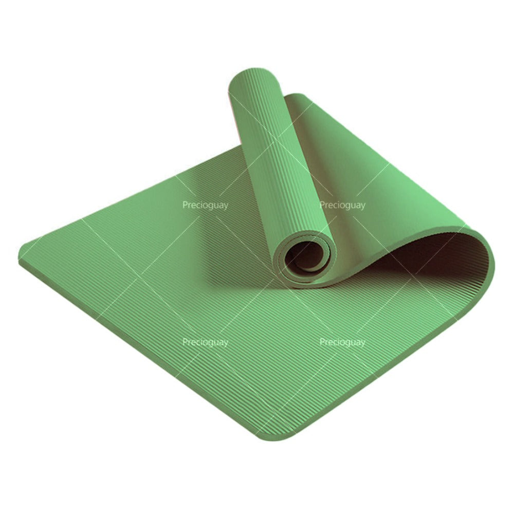 Alfombra de yoga de 3.3 mm - Alfombra de ejercicio antideslizante para yoga, Pilates, estiramientos, ejercicios en el suelo y fitness, negro