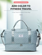 Juego de Bolsos para Mujer: Combinación de Bolso de Viaje y de Gimnasio de Gran Capacidad, Bolso con Estampado de Letras, Regalo de San Valentín, Bolso de Equipaje Multifuncional, Bolso de Mano Cosido para Viajes de Corta y Larga Distancia, Compartimento