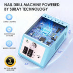 Lima Eléctrica para Uñas 20000 RPM, Pulidora de Acrílico y Gel, Herramienta Profesional Manicura Pedicura en Casa o Salón