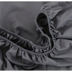 Juego de cama 4 piezas con funda elástica, (Funda de Edredón + Funda Protectora de Colchón + 1/2 Fundas de Almohada), Juego de Funda de Edredón 3-4 Piezas Estilo Nórdico de Color Sólido/Estampado, Ajustable para Camas de 90/105/135/150/180 cm, Regalo Navi