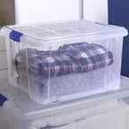 Caja Almacenamiento plástico para Guardar y Ordenar Juguetes, Libros, Documentos, Ropa, Mantas. Cierre Hermético, Gran Capacidad y Resistencia - Dekohome