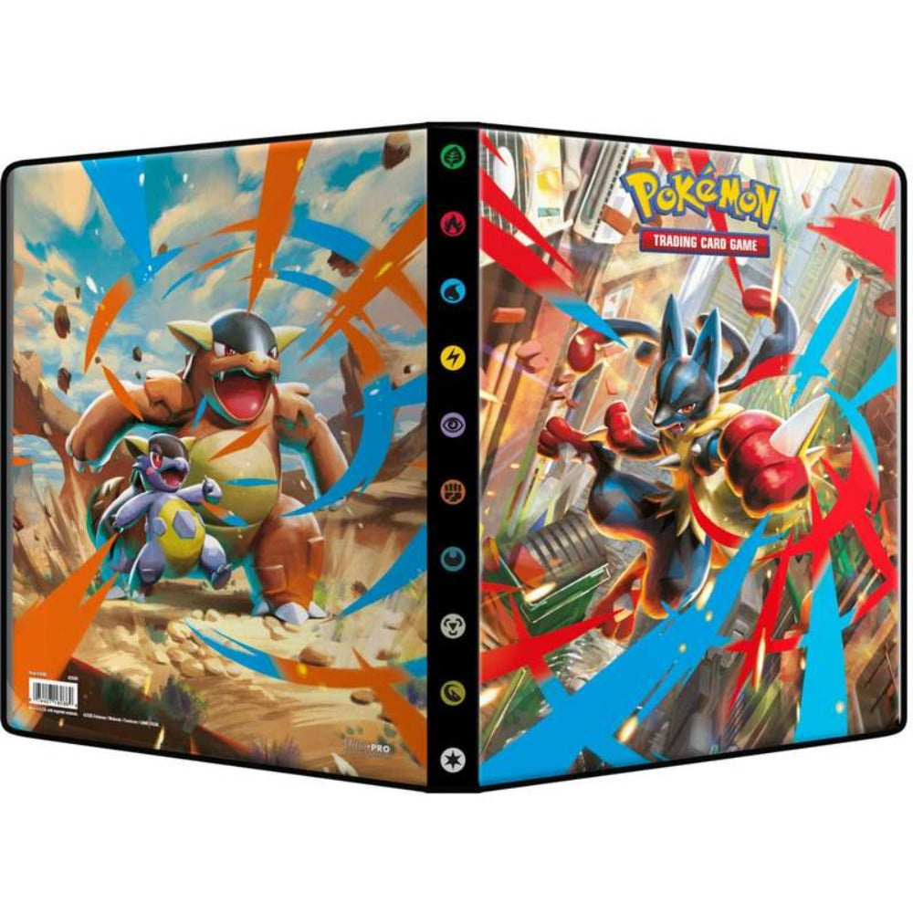 Portafolio Pokémon de 9 bolsillos – Carmín y Morado: Mega Evolución | Álbum de Colección para hasta 180 Tarjetas | Accesorios Oficiales de Pokémon