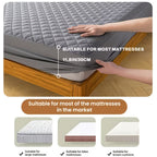 Una funda protectora de colchón impermeable de 1 pieza, lavable a máquina, con un diseño acolchado de color sólido y bolsillos profundos (suave y cómoda). Se puede utilizar como sábana independiente.