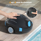 Limpiadora de piscina automática inalámbrica INSE Y10 - Segura para natación familiar (niños y adultos), succión de 27500 Pa, cesta de filtro de gran capacidad de 2.2 L, IPX8, apta para piscinas de más de 2.5 m de profundidad, autoestacionamiento, impresc