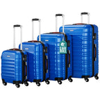 Conjunto PROVITERA de 4 Maletas Rígidas de ABS, Maleta Rígida S-M-L-XL con Asa Telescópica de Gel y 4 Ruedas de Rodadura Fácil, Trolley Ligero y Resistente al Viaje, Equipaje de Mano con Cerradura de Código, Mangos de Gel Ergonómicos, Ruedas Giratorias de
