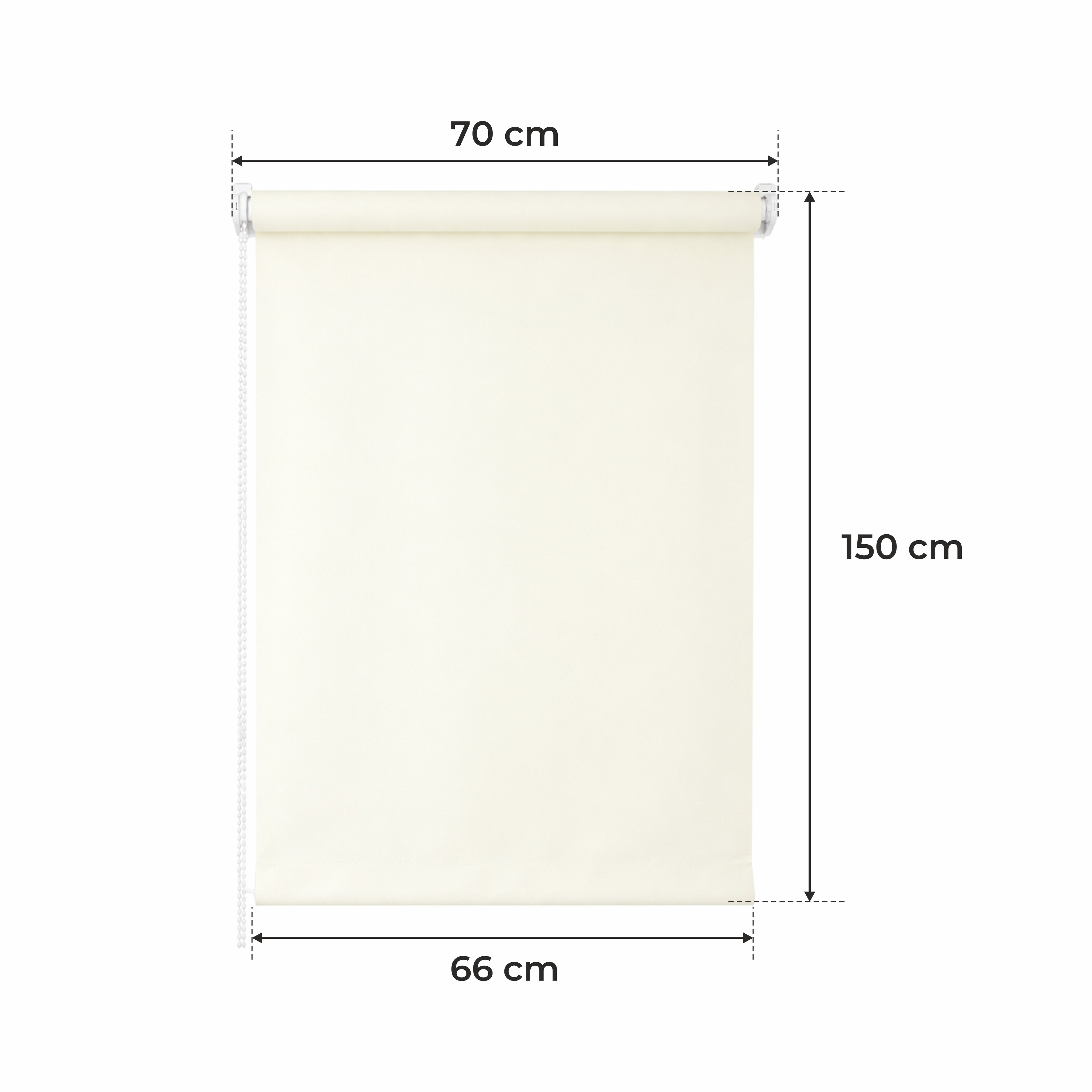 Persiana Enrollable para Ventana • CREMA • 32 tamaños • BOJANEK MINI PERSIANA ENROLLABLE • soportes ajustables • instalación sin taladro • persiana con mecanismo de cadena • cubierta protectora solar • ideal para salas, dormitorios, cocinas, oficinas • pe