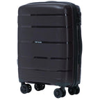 Maleta rígida de 20", aproximadamente 55 x 40 x 20 cm / Color negro / Equipaje resistente a daños con mango telescópico / 4 ruedas giratorias dobles de 360° / Candado de combinación / Asas laterales y superiores de HAWFINCH