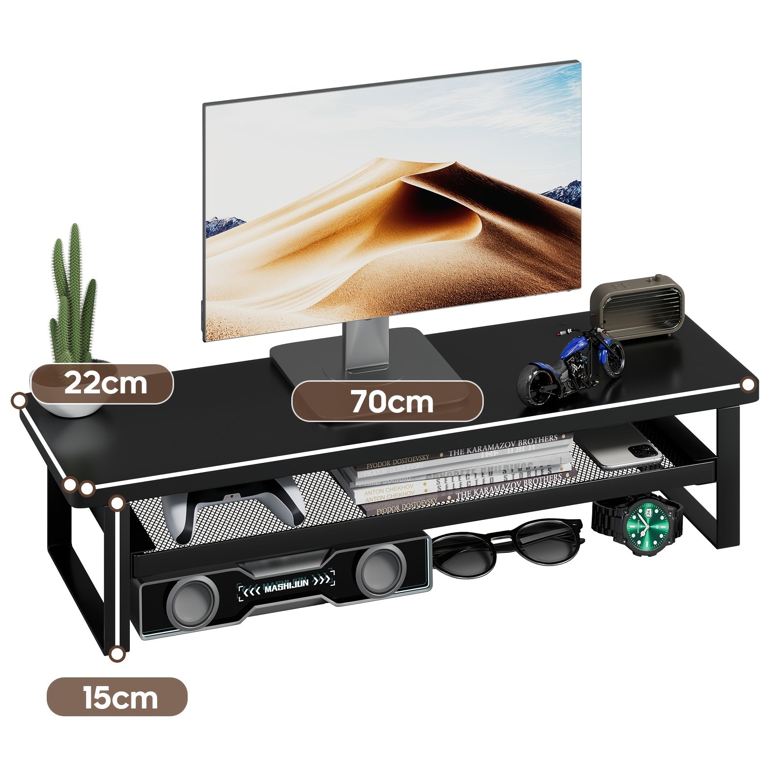 Soporte para portátil y monitor para escritorio oficina y teletrabajo | diseño funcional