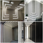 Perfil de canal de aluminio LED | Longitud de 2 m, ancho total de 6 cm | Ranura de 2.3 cm | Riel de montaje empotrado profundo | Sin fuente de luz | Ideal para montar tiras LED en techos, gabinetes, estantes, iluminación de cocina