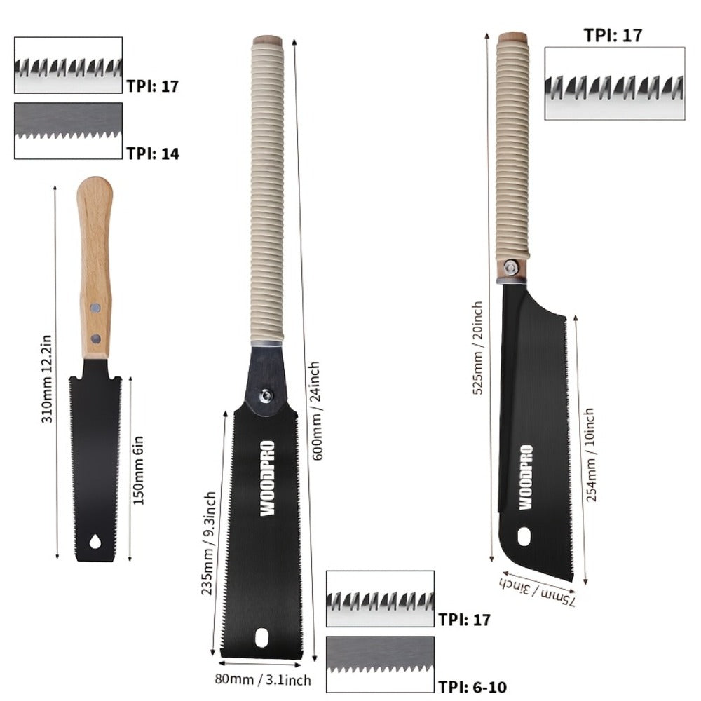 Sierra japonesa de doble cara 15.24 cm de madera | Madera, PVC y carpintería