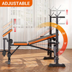 Banco de Pesas Ajustable Todo en Uno: Estación Multifuncional para Sentadillas, Extensión de Piernas y Flexiones Mariposa para Entrenamientos Corporales Completos en Casa
