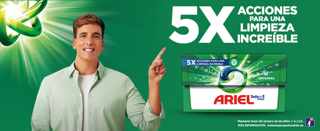 Ariel All-in-1 Pods Detergente Líquido – Pack de 2 De 26+9 (Total 70 Cápsulas) | Limpieza Profunda, Fácil Dosificación, Para Lavadora