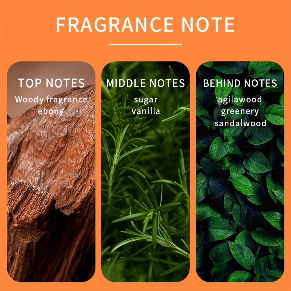 Agua de colonia para hombre de 3.38 oz - Ámbar oriental con notas de madera de olivo, fragancia de larga duración, desprende un encanto caballeroso, apta para uso diario y citas