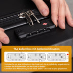Juego de 5 piezas de equipaje, juego de viaje para trolley de negocios y viajes, cerradura TSA, ruedas de 360°