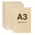 18 hojas de madera contrachapada de madera reciclada de formato A3 grande, 3 mm de grosor (420x297mm/16.5x11.7in) - Ideal para corte láser, mecanizado CNC, manualidades y pintura - Compatible con impresoras y plotter - Paneles para proyectos de carpinterí